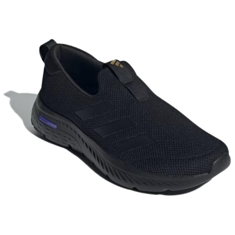 Adidas Cloudfoam Fabric Mesh Minimalist Versatile Non-Slip Low-Top Lifestyle Shoes Men Sneakers Black ID6510