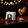 Eco-friendly Napkin Holder Halloween Holder Wood Tombstone Hand Decorative Paper Towel Stand for Kitchen Dining Table Party Decor Durable Wooden