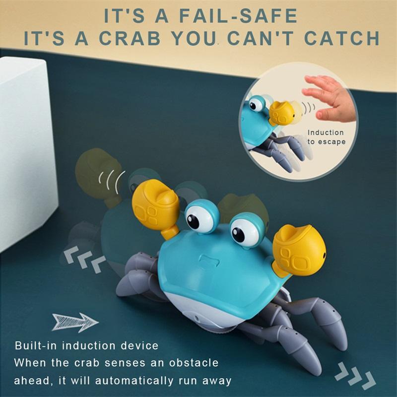 Electric Induction Crab Toys Amphibious Intelligent Obstacle Avoidance Cartoon Small Toys