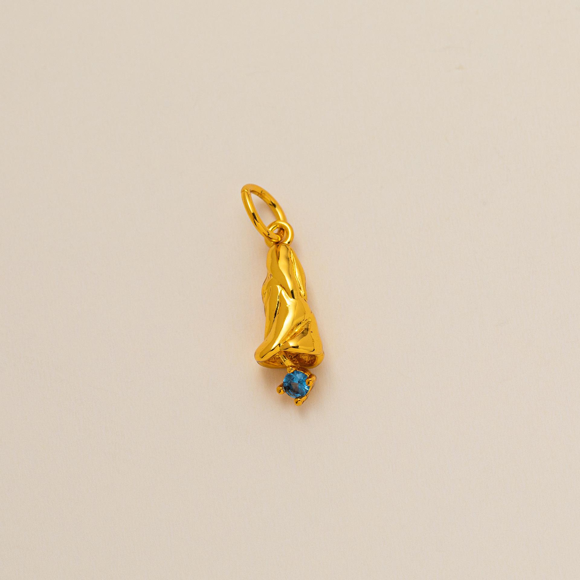 

December Flower Twelve Birthstone Color Zircon Pendant Birthstone December Diy Necklace