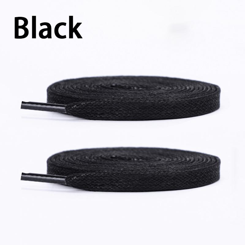 0.6cm Wide Cotton Waxed Shoelaces Flat Shoe Laces Sneakers Boots Waterproof Leather Shoelace 80/100/120/140/160cm 2Pcs/6Pcs