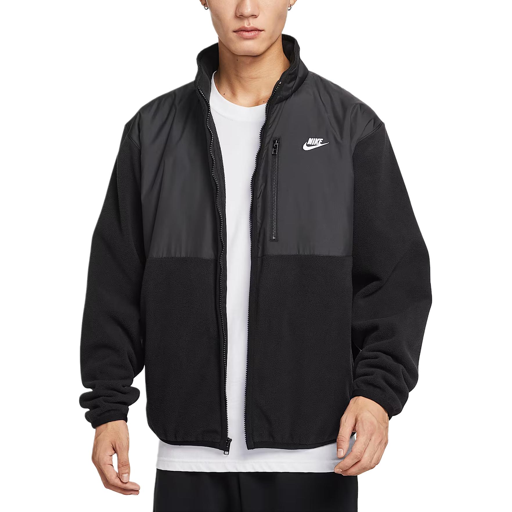 

Nike Sportswear Club Therma-Fit Loose Fleece Stand-Up Collar Full-Zip Jacket Men jackets IM9453-010 M