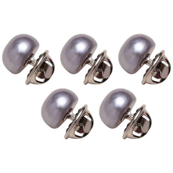 Quick Fix Neckline Clip 5PCS Pearl Buttons for Women, Clothing Invisible Anti-Exposure Safety Pins, No Pin Clothes Damage Iron Brooch Pins Fixation
