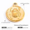18K Gold Plated Sun Starfish Pendant Stainless Steel Summer Ocean DIY Jewelry Making Accessories