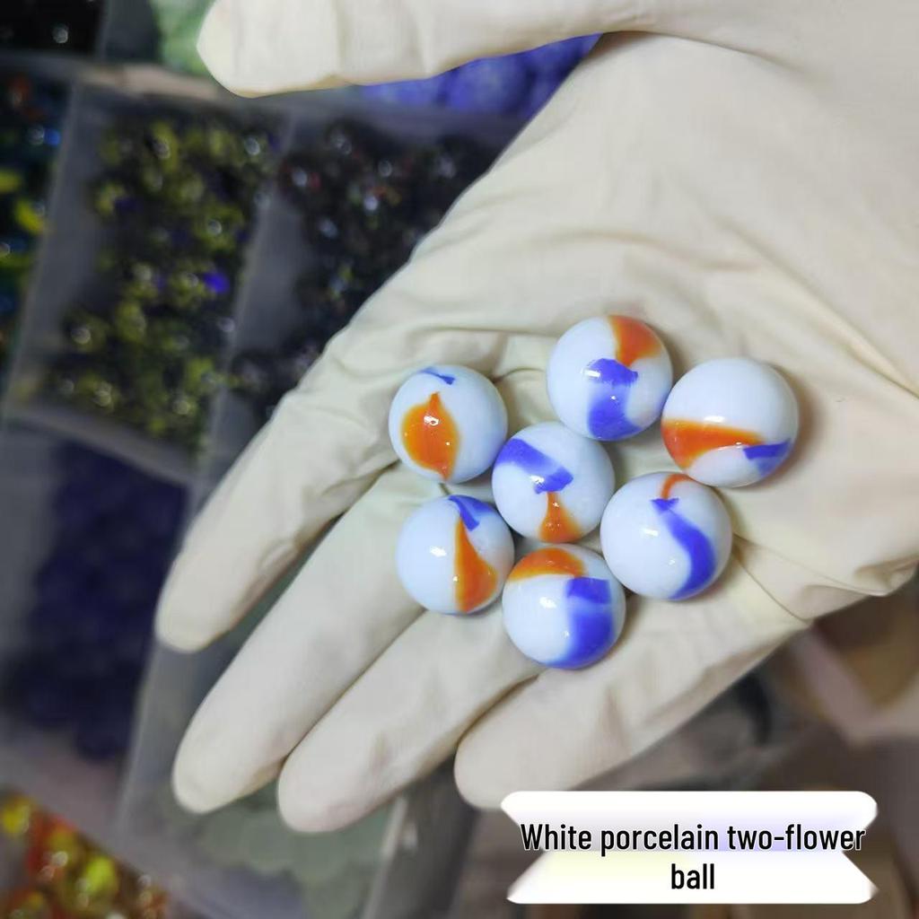 16mm Mixed Checkered Glass Beads & Marbles - Nostalgic Crystal Balls for Kids