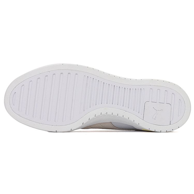 PUMA Suede Leather Mesh Low Top Sneakers White Green Unisex 384214-01