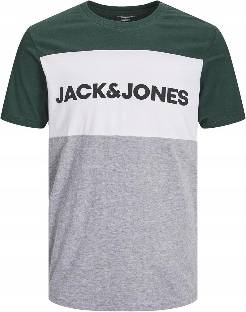 Y7850 Jack & Jones Cotton T-Shirt Men's Logo Blocking S