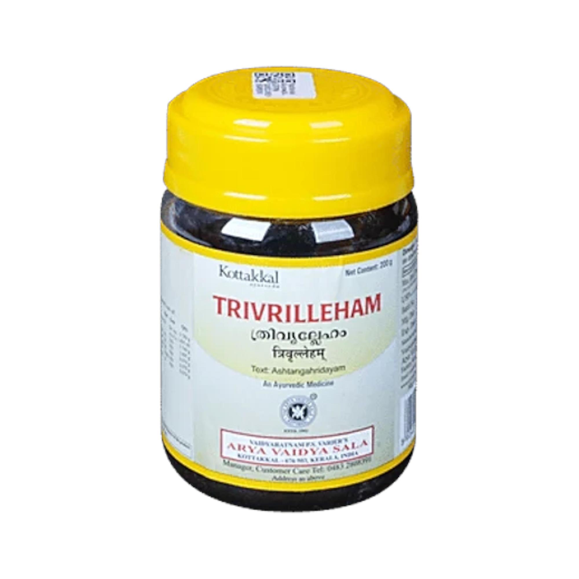 

Kottakkal Arya Vaidya Sala Trivrilleham Herbal Digestive Aid 200 g Pack of 1 For Smooth Bowel Health