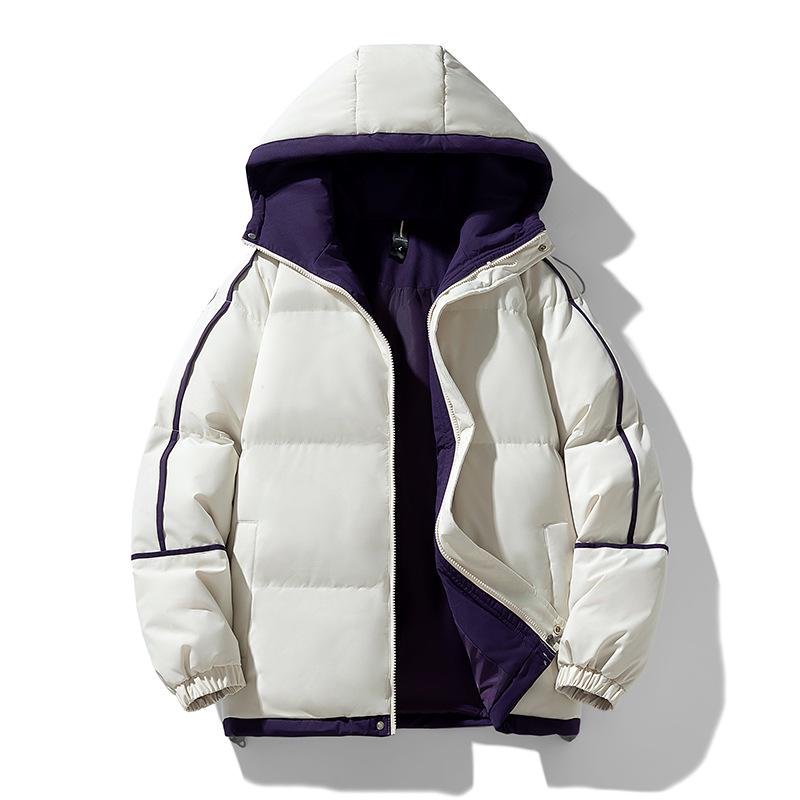 Men's Trendy Hooded Puffer Jacket - Winter Warmth & Loose Fit