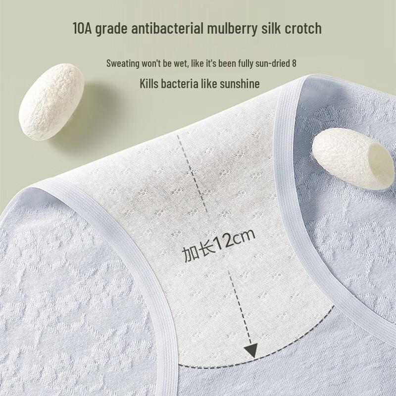 FitonTon Women's 4-Pack Cotton Seamless Antibacterial High-Cut Briefs