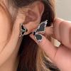 Sweet and Cool Spice Girl Style Asymmetrical Butterfly Earrings Niche Design Temperament Earrings Light Luxury Trend Versatile Earrings