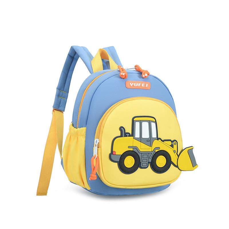 Cartoon Car Kids Backpack Boys Girls Preschool Daycare Bookbag Lightweight Protective Spinal Water-Resistant Toddler Daypack