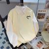 2024 Autumn Women's High-End Spliced Polo Sweatshirt - Long Sleeve, Loose, Slimming, Versatile Design