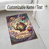 Sweet Treats Theme Soft Crystal Velvet Rug Custom Name & Text Print Non Slip Floor Rug for Bedroom Living Room