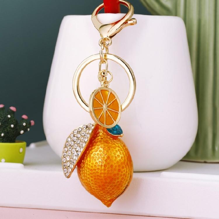 Adorable Porte-clés Pendentif Citron Style Coréen Accessoire Portable pour Personnaliser Styles Sacs et Clés Ornement