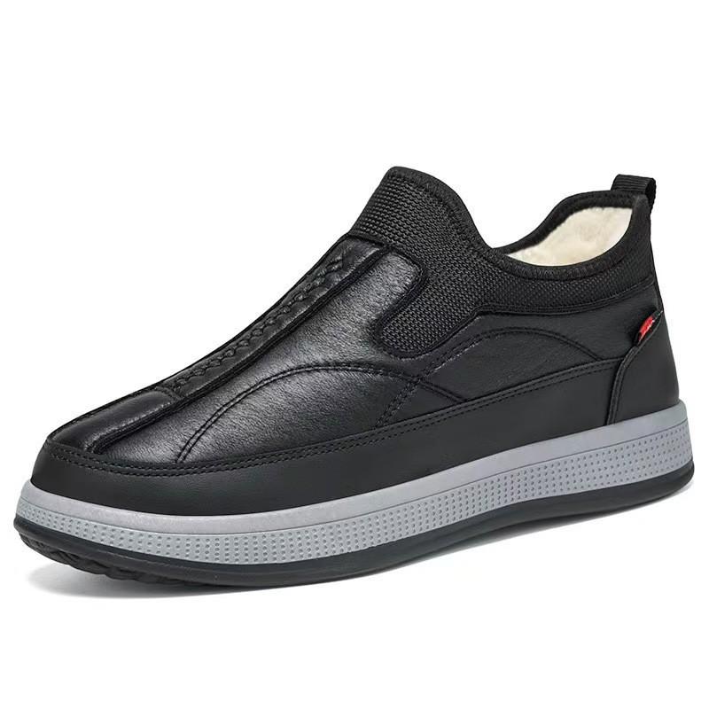 Manufacturer's winter 2024 new men's cotton shoes, piled and thickened one-pedal men's shoes, non-slip and wear-resistant snow boots