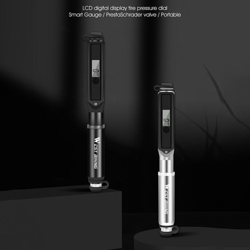 Handheld Tire Pump Aluminum Alloy Telescopic Bike Pump With Built-in Inflation Hose for MTB