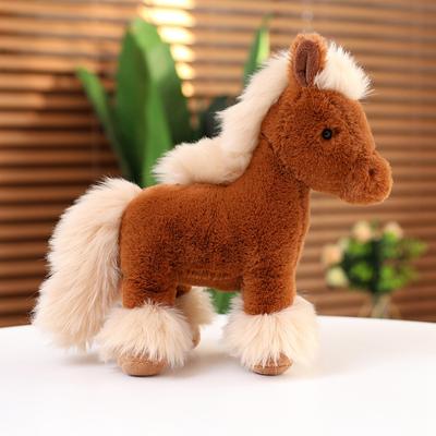 Simuliertes Pferd Stofftier Puppe Pony Plüschtier Geburtstagsgeschenk für Kinder