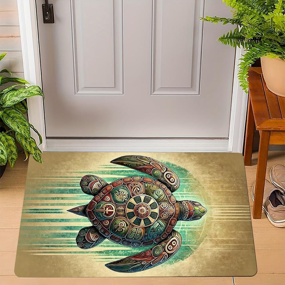 Sea Turtles Printed Kitchen Carpet Living Room Dining Room Laundry Floor Mat Bath Balcony Hallway Non-Slip Door Mat