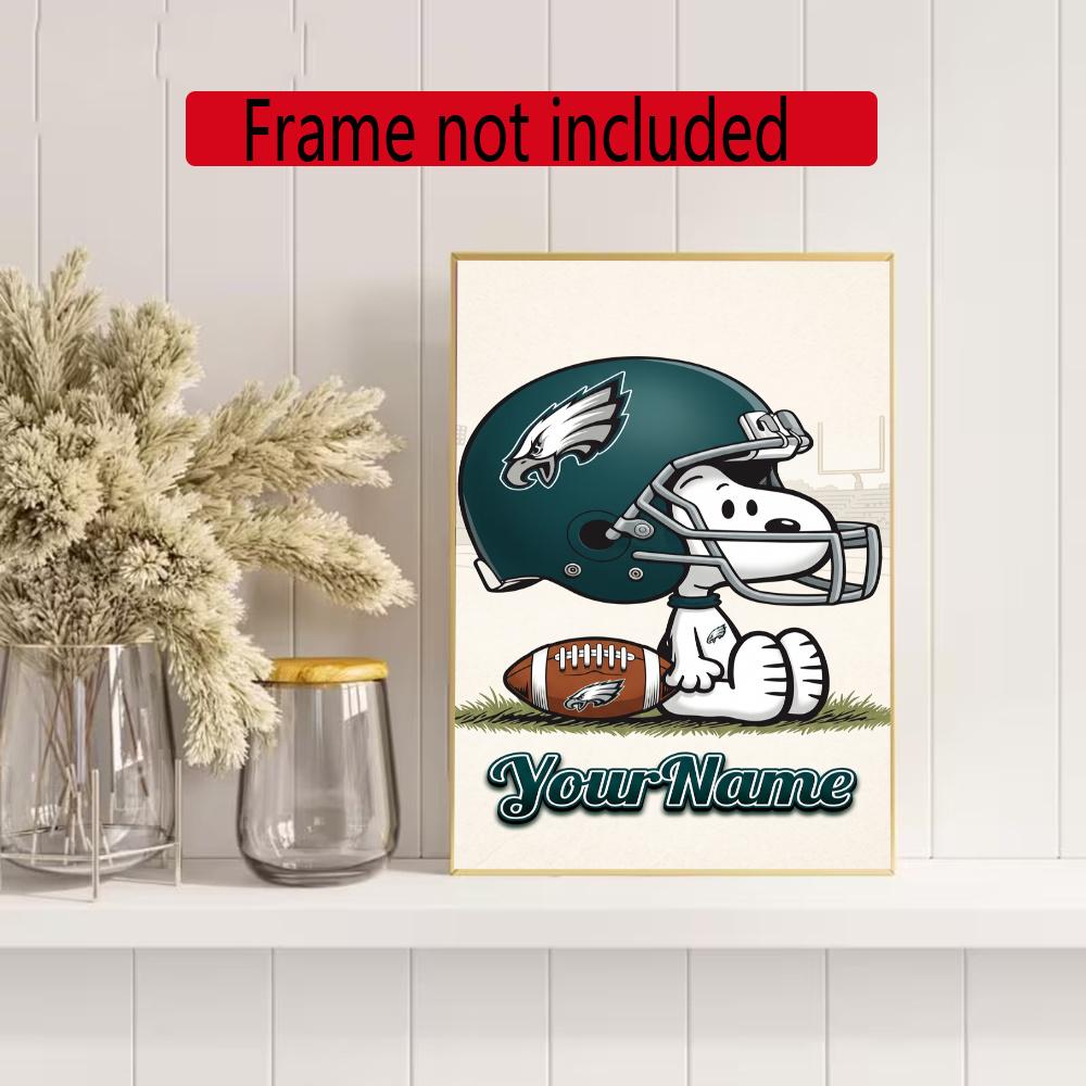 Philadelphia Eagles Personalized Name Diamond Paintings Mosaic Wall Round Diamond Art Painting Kits Embroidery Crystal Accessories Frameless