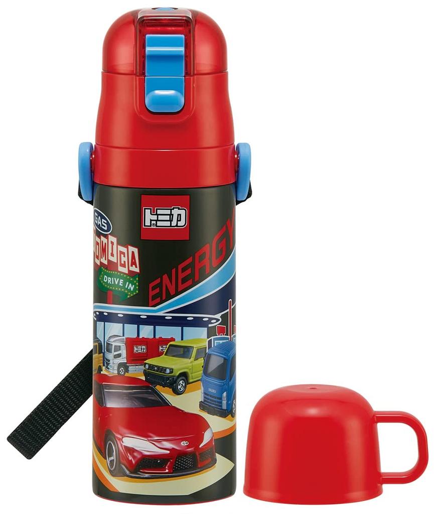 Skater 2WAY Stainless Steel Kids Water Bottle with Cup 430ml Tomica 22 Boys Children's SKDC4-A