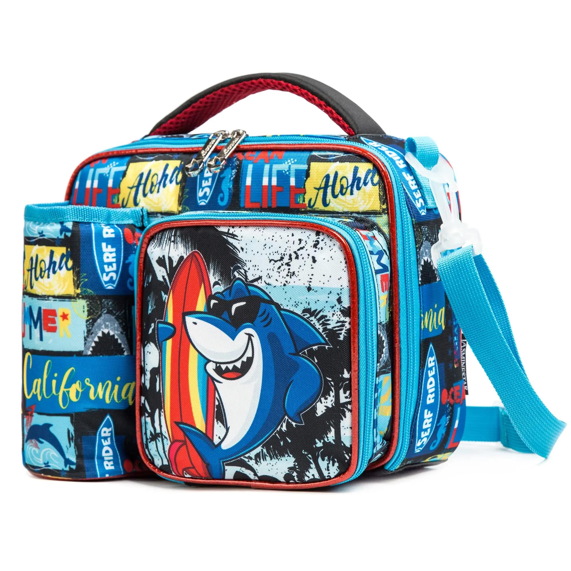 

Сумка для обеда для девочек Изолированная сумка-тоут для обеда для мальчиков с регулируемым плечевым ремнем и прочной ручкой для детей 33x 27 x 6cm