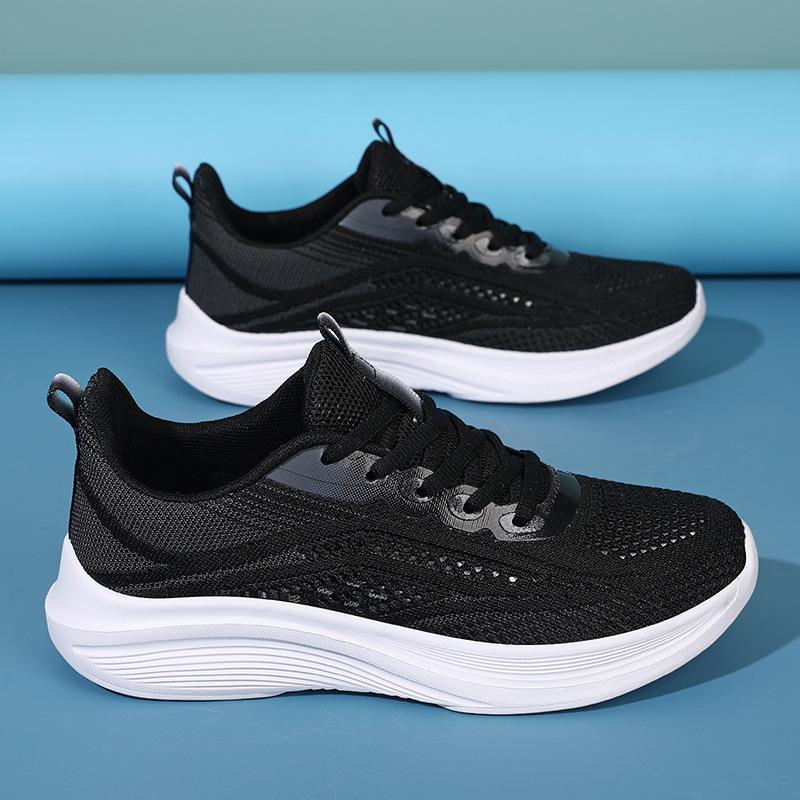 Summer New Mesh Soft-soled Casual Shoes Fly-woven Single-mesh Breathable and Lightweight Running Sports Shoes
