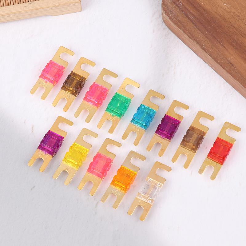 2 Stücke Vergoldete Bolzen Autosicherungen Mini Auto Audio Sicherung 20A 30A 40A 50A 60A 70A 80A 100A 120A 125A 150A 175A 200A 32V Auto Sicherung