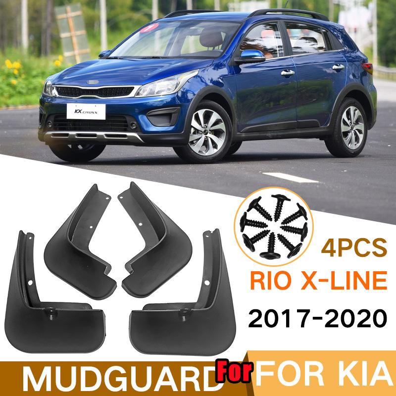 Car Mud Flaps For Kia Rio 2006-2014 2017-  New Pride 4-Door Sedan Mudflaps Splash Guards Mud Flap  Fender 2007 2008