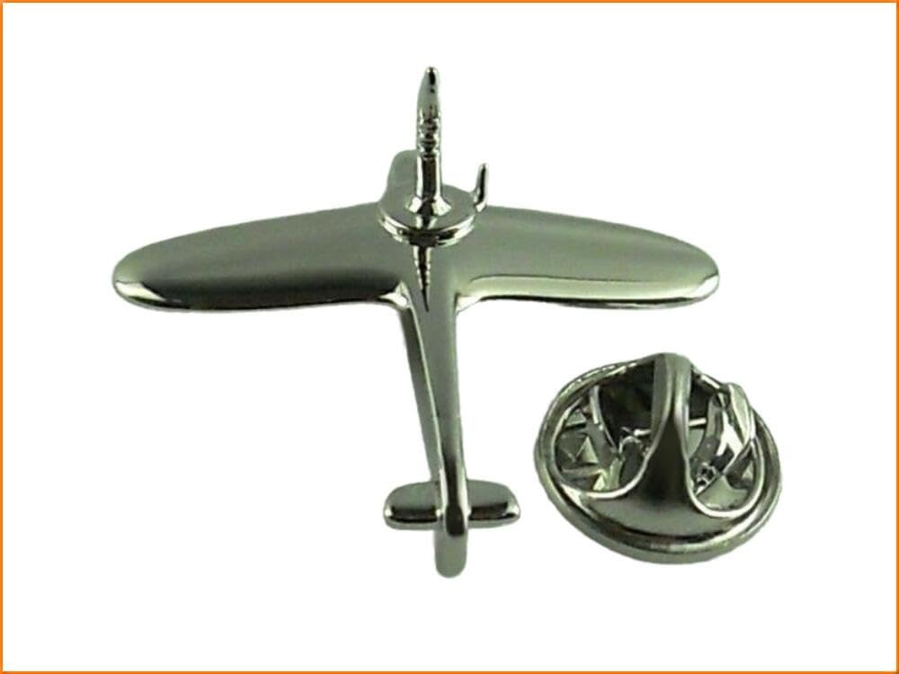 Pin Badge, Pins, Lapel Pin, Brooch, Airplane, Fighter, Aircraft, Propeller Plane, Paper Airplane, Vehicle, A, Silver