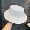 Summer skin-friendly and breathable versatile sun hat, new handmade diamond fashion fisherman hat outdoor outing hat