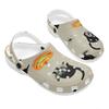 Printed White EVA Beach Clogs Unisex Lightweight Breathable Slip On Garden Shoes Pool Bathroom Home Summer Wear
