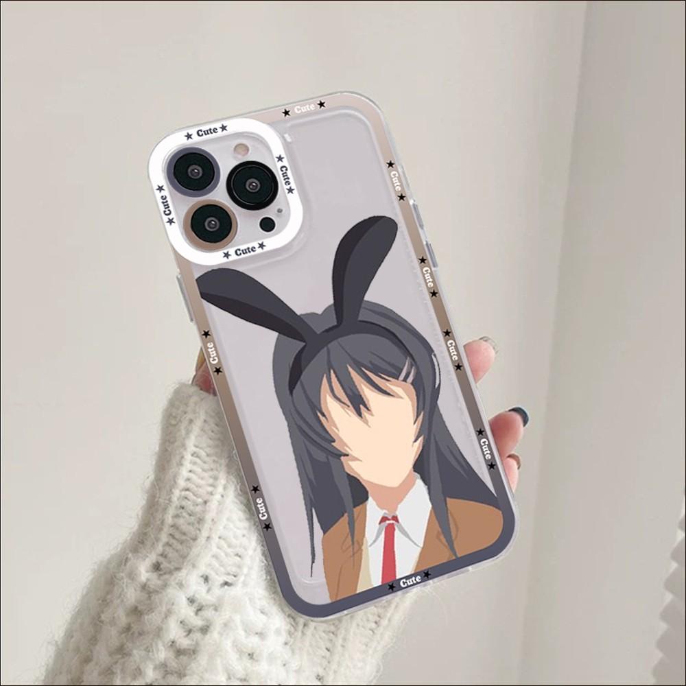 Anime Mai Sakurajima Phone Case For iPhone 14 13 12 11 Pro Max Mini X Xs XR 6 7 8 Plus SE 2020 Transparent Case