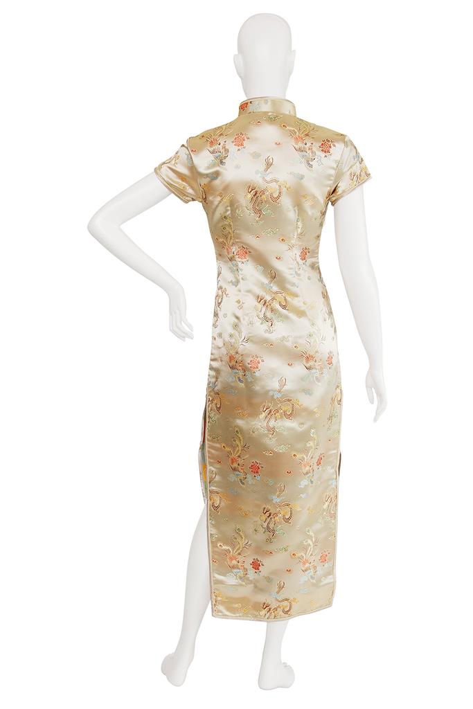 Clearstone Royal China Cosplay Halloween Cheongsam Dress Long S Gold Dragonfly/Gold Women's