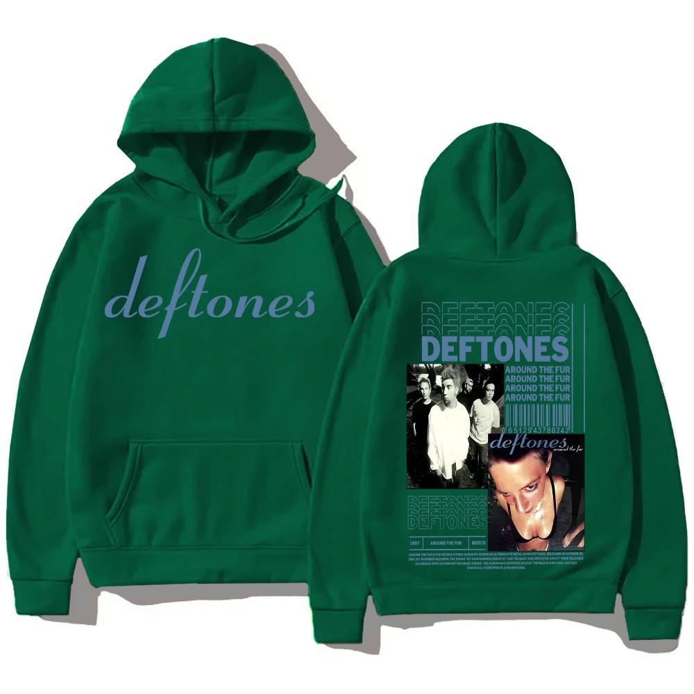 Deftones Hoodie Around The Fur Album Print Clothes Men Classic Pullover Harajuku Gothic Aesthetic Hoody Women Men Y2K Sweatshirt