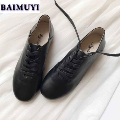 Women's Sneaker Flats Casual Shoes Brand Designer Leather Mules Autumn 2024 Trend Woman Shoes Lace Up Sport Cozy Zapatos Mujer