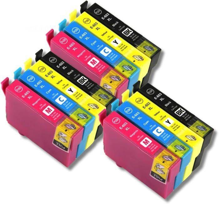 12er-Pack Kompatible Tintenpatronen - Epson - 603 XL - Mehrfarbig - Für XP-2100, XP-3100, WF-2820