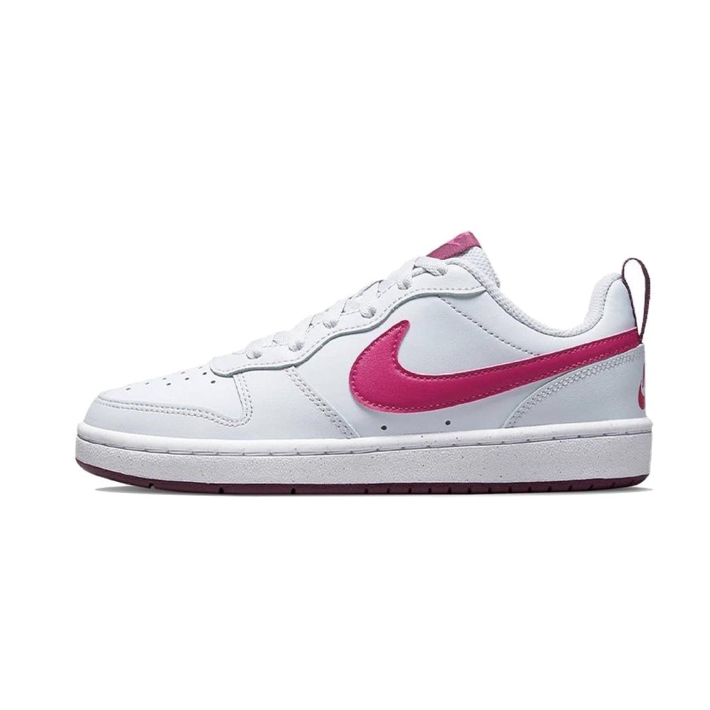 Nike Court Borough Salt White Soda Lightweight Breathable Low top Skateboard Shoes Women's Blue White Gray BQ5448-015(Team1319-)
