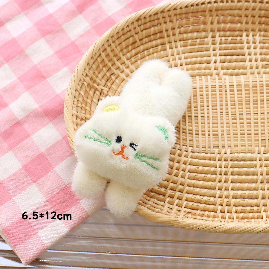 Cartoon Plush Cat Brooch - Funny Expression Kitten Accessories for Bags, Shoes & Hats