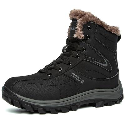 Estilo russo botas de inverno à prova dwaterproof água ao ar livre botas masculinas tornozelo botas de neve plus size 40-48 calçados altos
