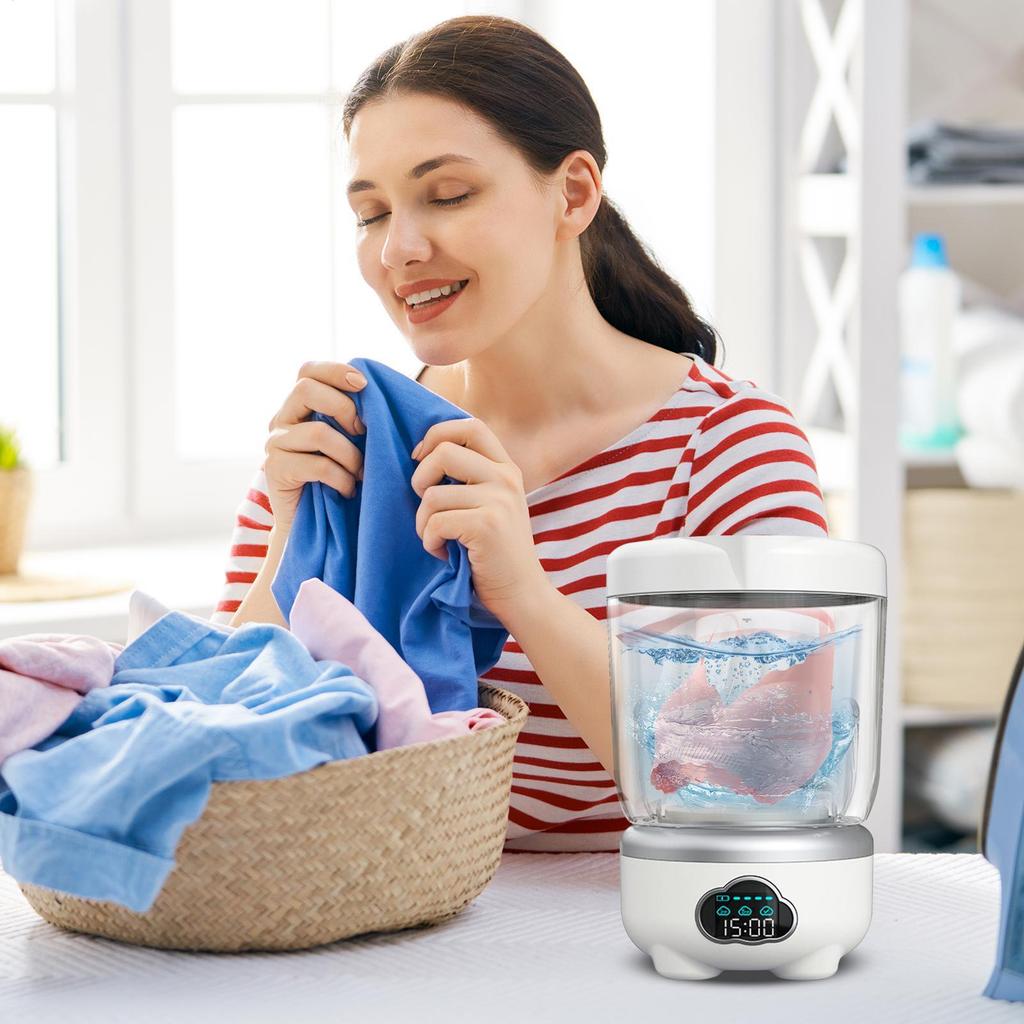 Underwear Washing Machine 1.6L Rechargeable Clothing Washer Panty Washing Machine For Socks Delicate Fabrics Towels Laundry