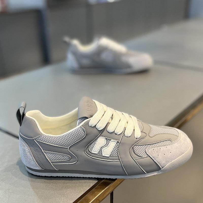 Men's shoes spring and summer low-top lace-up mesh white shoes men's versatile soft-soled breathable casual trendy shoes