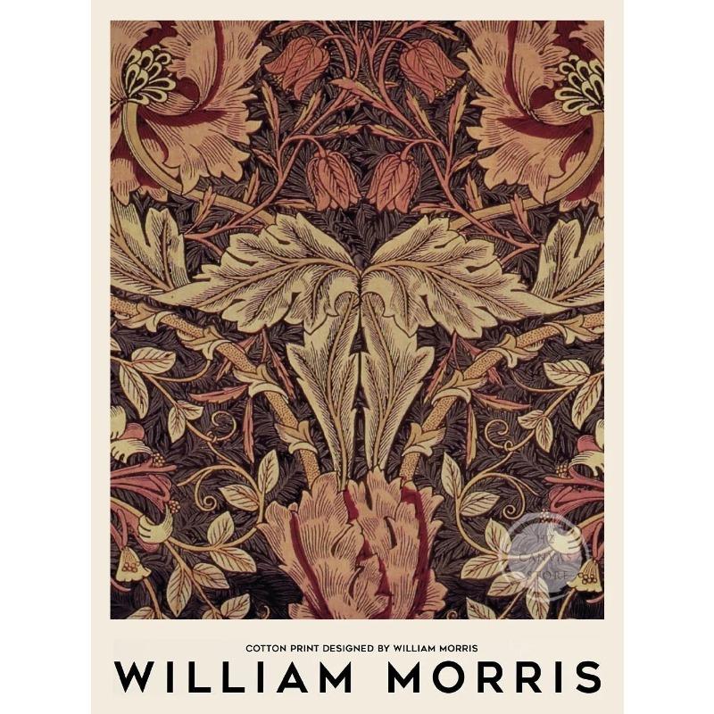 

Canvas Painting Wall Art Pictures Abstract William Morris Flower Leaf Bird Vintage Posters and Prints for Living Room Home Decor 21X30CMNo Framed