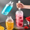 2 Pezzi 500/700/1000Ml Shaker per Cocktail Bottiglia Mixer per Vino Bicchiere Miscelatore Jigger con Bilancia Colino Strumenti Professionali da Bar