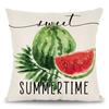 Summer Style Watermelon Element Pattern Home Decorative Pillowcase Living Room Sofa Polyester Cushion Cover with Zipper