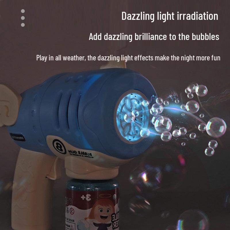 Electric Gatling Bubble Gun Toy - Automatic Bubble Blower with Camera for Kids