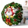 Christmas Wreath Automatic Folding Umbrella Festive Decoration For Outdoor Travelt87