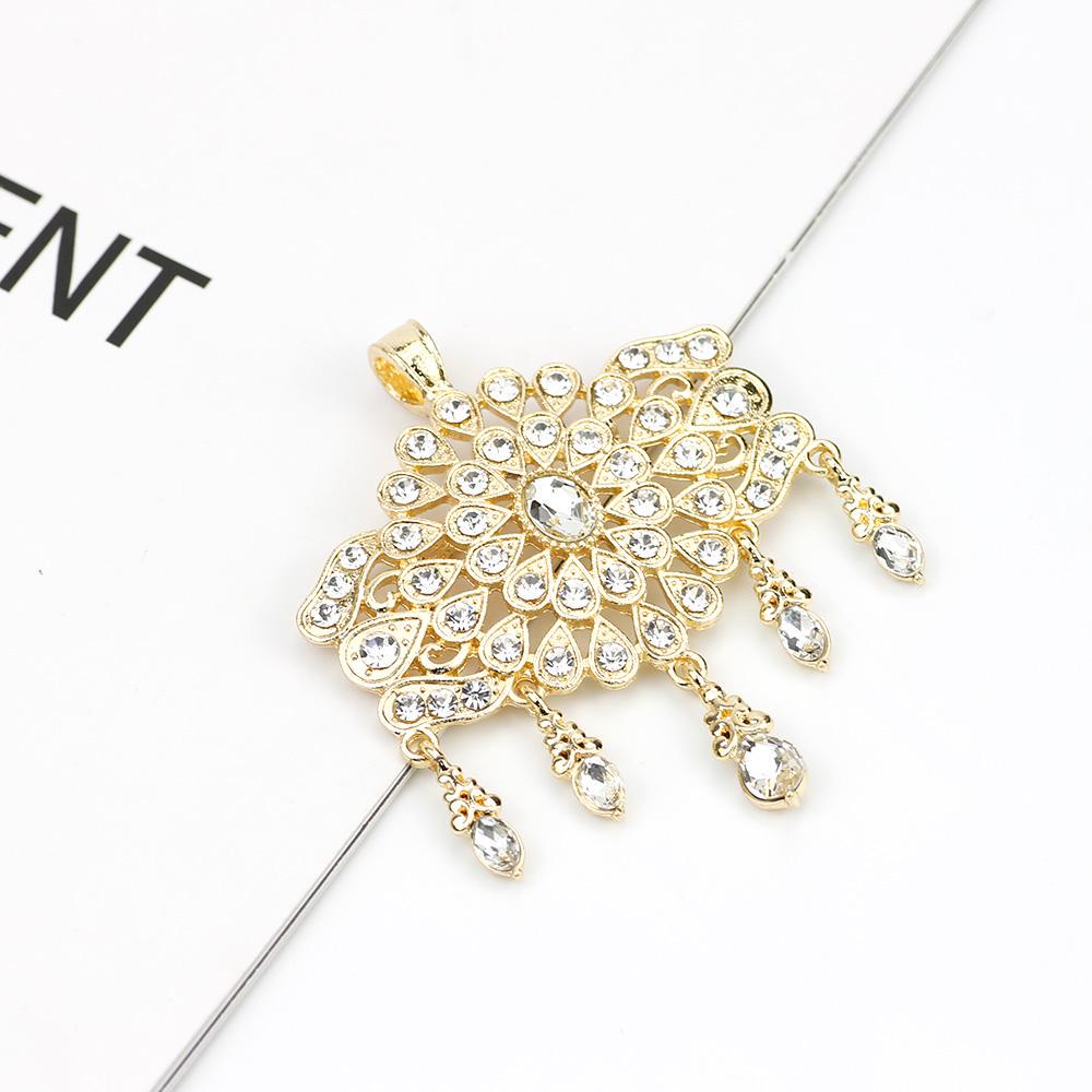 Přívěsek Dámský šperk na dvojí použití Wedding Bijoux Gold Color Crystal 2023