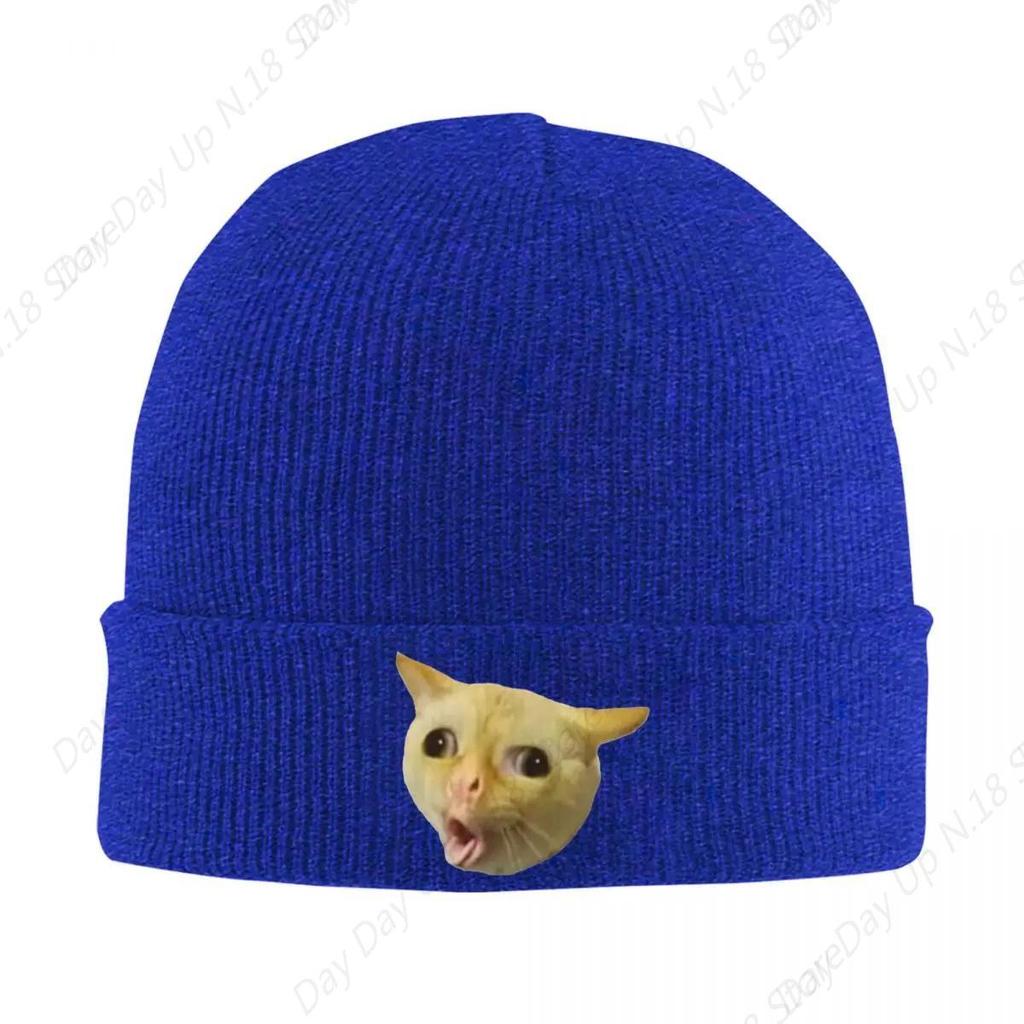 I Go Cat Coughing Meme Hat Autumn Winter Beanie Warm Cap Unisex Skullcap