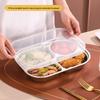 304 Stainless Steel Children's Deep Meal Tray – Durable, Divided, Anti-Fall Tableware for Kindergartens
